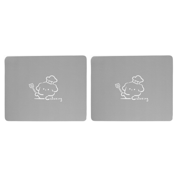2 stk kaffematte sklisikker vanntett oppvaskmatte kaffetraktermatte for benkeplater kjæledyrmating 50x60cm/19.69x23.62in