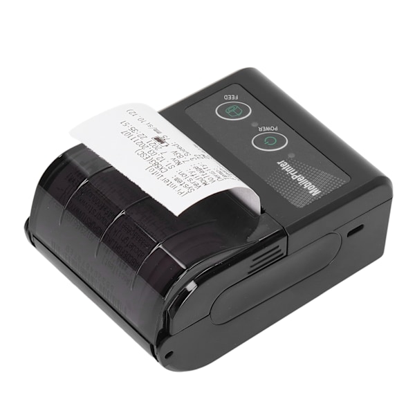 Bluetooth Kvitteringsprinter Smartphone Kontrol 200dpi Termisk Labelprinter Kvitteringsprinter med 1 Rulle Printerpapir