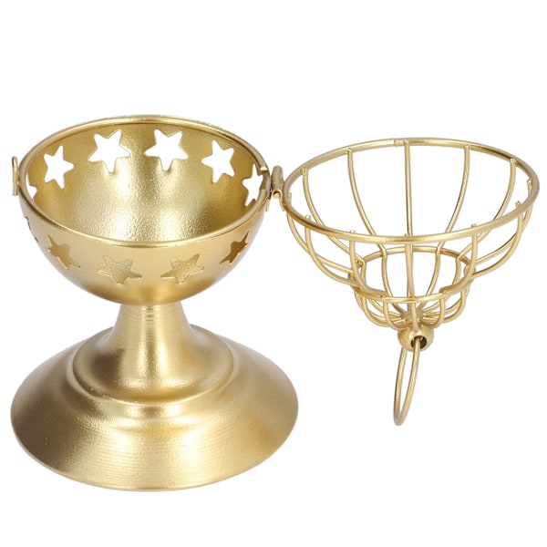 Guld Ljusstake Fågelbursstil Premium Metall Robust Hållbar Bred Användning Enkel Rengöring Votivljushållare Typ A