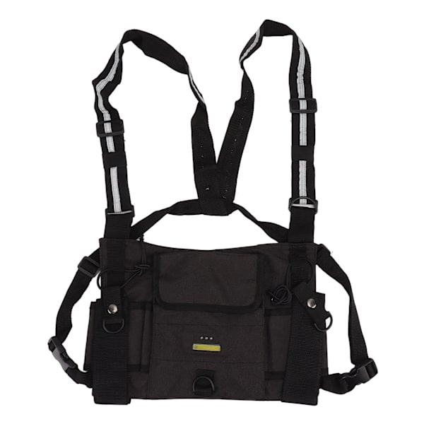 Radiobrystsele Rigg Radio Bryst Frontpakke Walkie Talkie Vest Med Refleksstripe for Sikkerhet