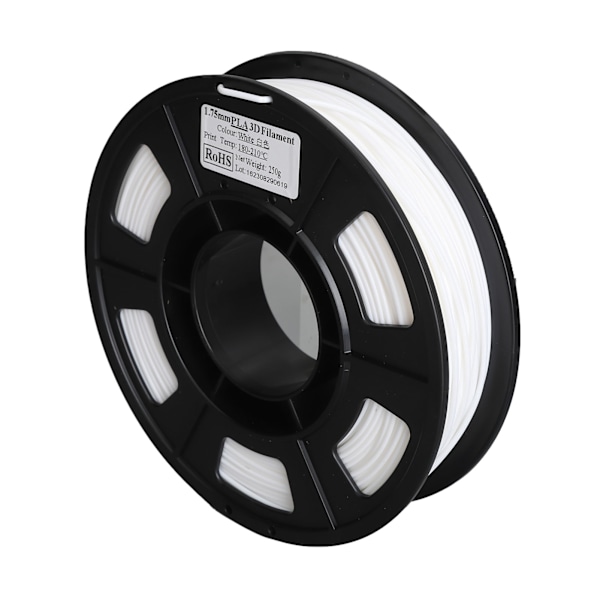 3D-printer Filament Hvid 1,75 mm 8,8 oz Netto Vægt 180 til 210 Celsius PLA Filament til 3D-udskrivning Genopfyldning Udskiftning