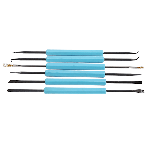 1 Set 6pcs Professional Solder Assist Disassembly Tools Soldering Aid Repair Double sided Blue