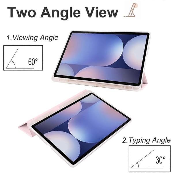 Etui til Samsung Galaxy Tab S10+ med Penholder Tri-Fold Stativ Tablet Beskyttelse Auto Wake/Sleep