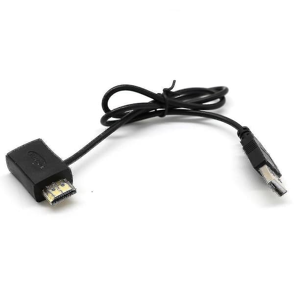Kompatibel HDMI Han Til Hun Stik + USB 2.0 Opladerkabel Forlænger
