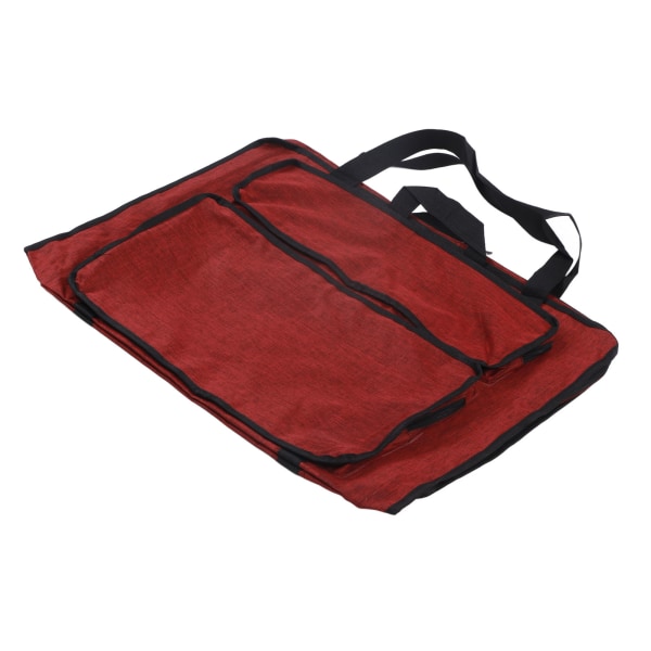 Kunsttaske Vandtæt Foldbar Bærbar Sketching Board Taske med stor kapacitet til Opbevaring af kunstartikler Rød