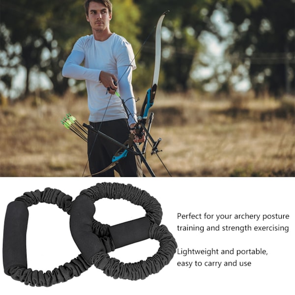 Bågskytte Båge Posture Trainer Strength Puller Exerciser för jakt Skytteövningar Svart