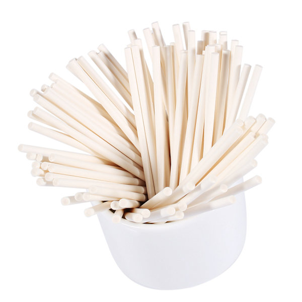 100 st/set Färgglada klubbor Pinne Cake Pop Pinne för Godis Choklad 10cm Off White