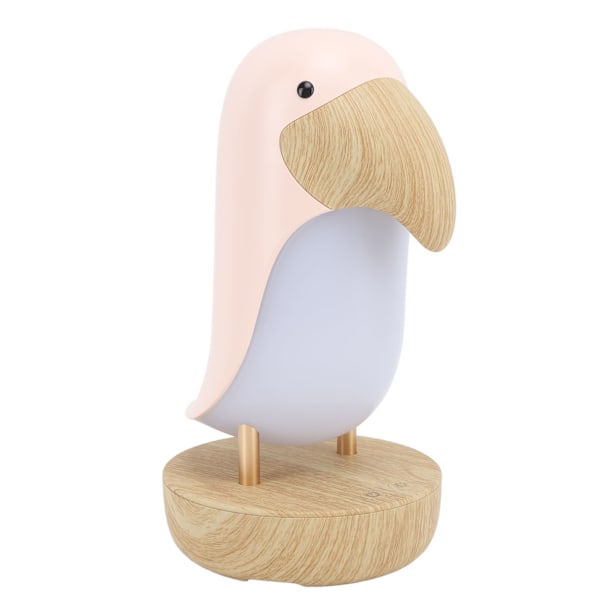 Toucan Fugl Natlampe USB Bluetooth-højttaler til Børn Soveværelse Stue Udendørs Camping RV Rosa