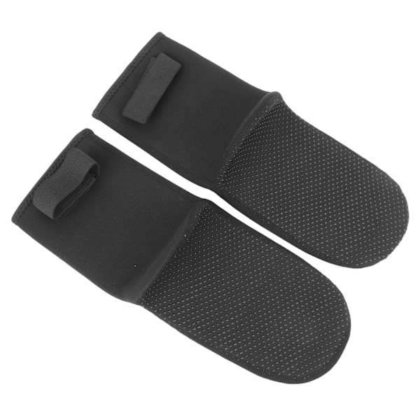 3 mm termiske neopren dykke sokker - sklisikre, slitesterke, borrelås - svart