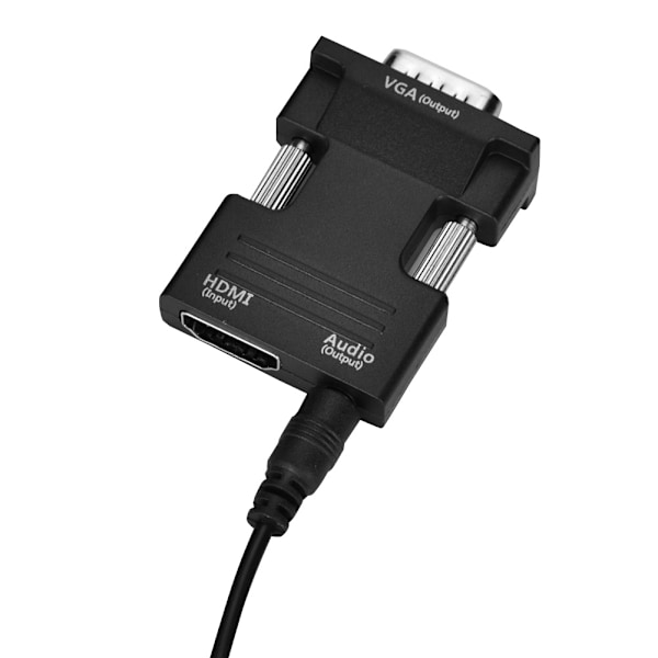 1080P HDMI Hona till VGA Hane med Ljudutgång Konverter Adapter