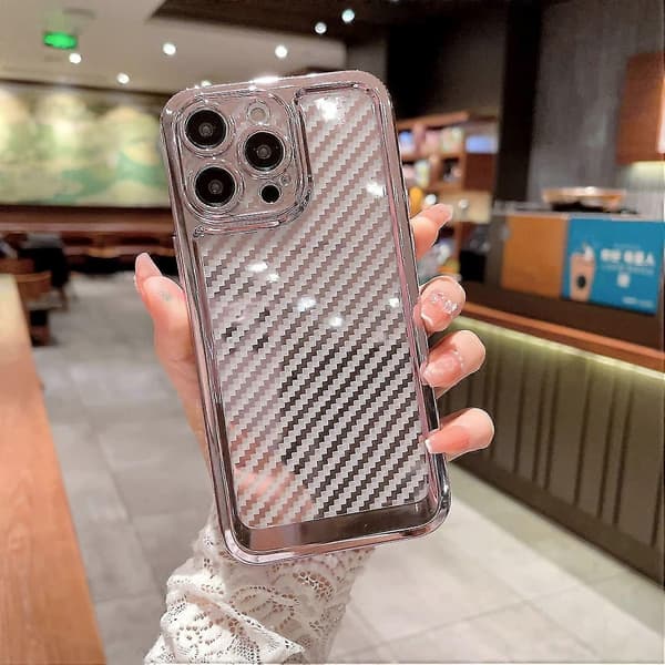 Plated Striped Case Compatible With iPhone 14 Pro Max/14 Pro, Soft Shockproof TPU Cover With Lens Protection