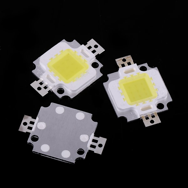 10 stk. 10W LED SMD Chip COB DC 9-10V til lampe, projektør, pære, pære, høj effekt, kølig hvid