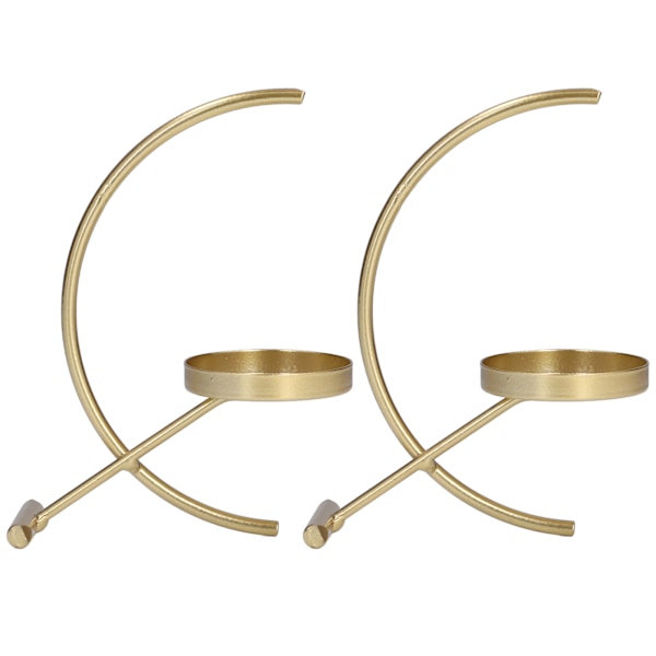 2 st Guld Ljusstake Robust Hållbar Järn Enkel Elegant Stil Bred Användning Votivljusstakar