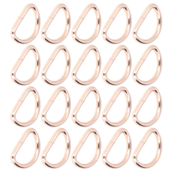 20 st D-ringar 4x38x23mm Stark Struktur Brett Använd Elegant Utseende DIY Hantverk för Väskor Plånböcker Armband Guld