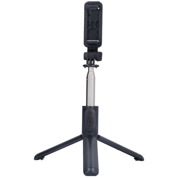 101 cm/39,8 tommer Multifunktionelt Tripod Selfie Stick Roterende Bluetooth Selfie Stick til Android/iOS Sort