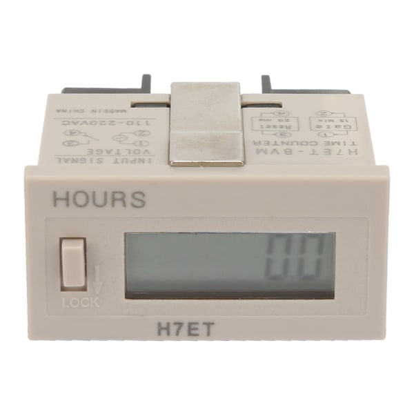 AC 110-220V H7Et BVM Digital Elektrisk Räknare Totalisator med 6-siffrig LCD-display (0,0 timme)