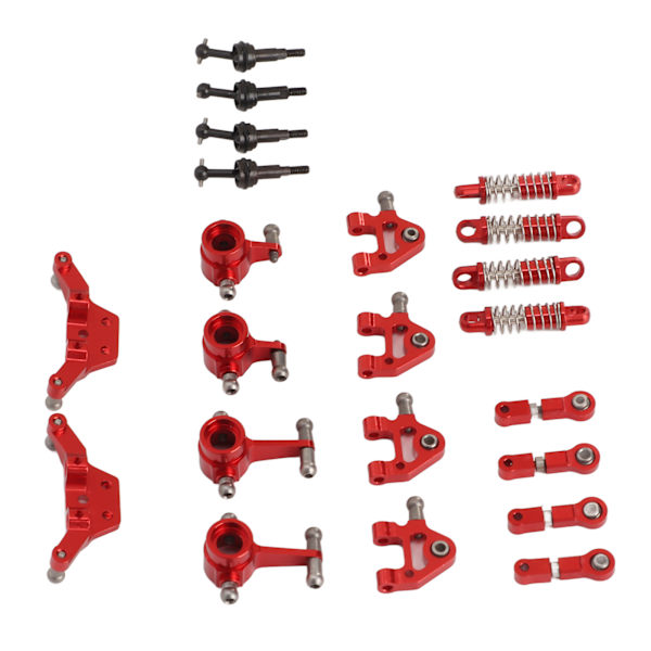 Aluminiumlegering RC Car Upgrade Parts Kit Stötdämpare CVD Drivaxel Fram Bak Styrkopp för WLtoys K969 1/28 RC Car Red