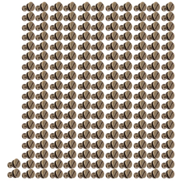 200 Set Chicago Skruvar Rundhuvud Nitar 8x6mm DIY Rundhuvud Nitar Hög Hållbarhet Lädernitar för Handväska Kläder Brons