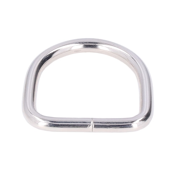 20 st Metall D-ringar Premium Järn Robust Hållbar Glansig Utsökt Bred Användning D-ringar för Kläder Väska Silver 3.8x25x25mm