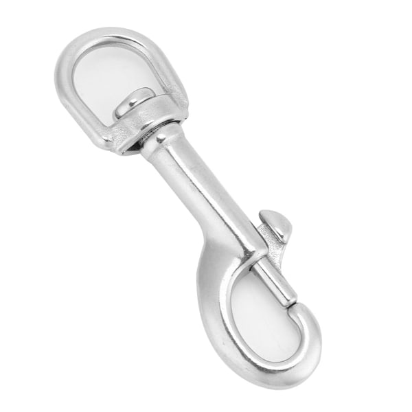 316 rustfritt stål enkelthode krok Swivel Eye Snap Scuba Diving Accessory (75MM, hvit)