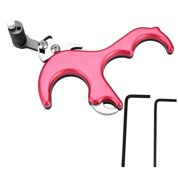 Bågskytte Release Aids 3 Finger Grip Tumokaliper Trigger för Compound Bow Tillbehör (Mörkblå)