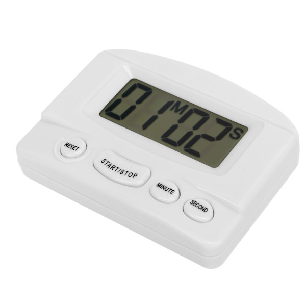 Køkken Timer Høj Lydstyrke Tidsoptagelse og Nedtælling Magnetisk Design Multifunktionel Digital Ur Timer Hvid