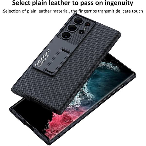 Matt PU Leather Stand Case Protective Ultra-thin Phone Cover Compatible With Samsung Galaxy S23 Ultra Plus