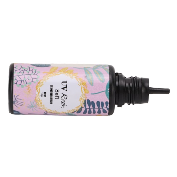 UV Resin Sikker Ikke-giftig Hurtigherdende Høy Transparens Mindre Krymping Lekkasjesikker UV Epoxy Resin for DIY Smykkefremstilling 15g