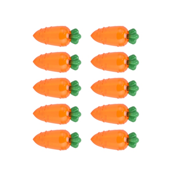 10 stk. Gulerodformet slikæske Plastik slikæskebeholder til bryllupsgavefestgave Transparent orange