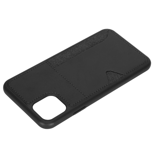 Beskyttelsesetui PU PC Ultra tyndt stødsikkert telefoncover med sidepung til IPhone 11 Pro MaxBlack