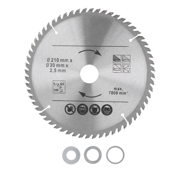 Pyörösahan terä kovametalli puuntyöstöön jiiripöytäsahoille puumuovin leikkaamiseen 8-1/4in 210X60TX30