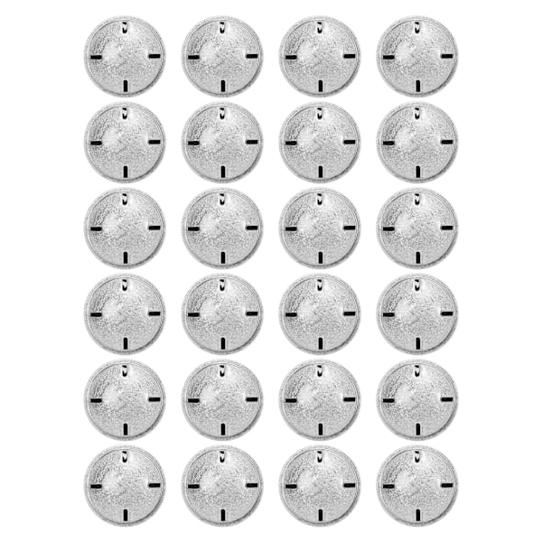 24 kpl Joulukellot 40mm Rauta Ontto Viisikulmion Muotoinen Joulu Himmeät Kellot DIY Joulukuusen Koriste Hopea