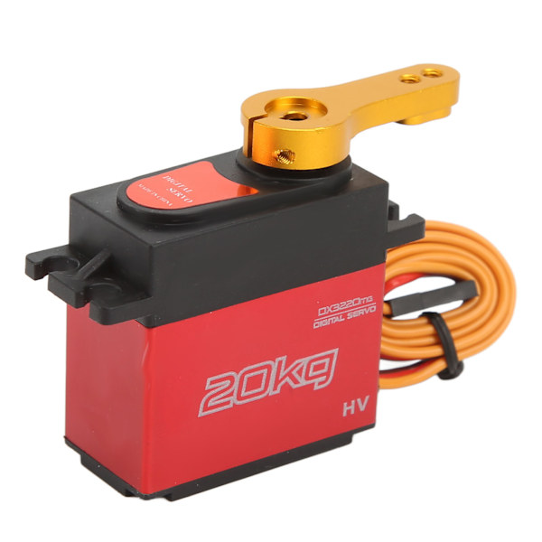 20KG RC Digital Servo 180 Graders Rotation Højhastigheds Metal Gear Servo til RC Bil Robot Skib Manipulator Rød