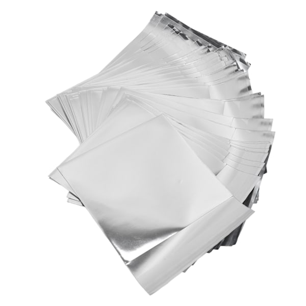50 st Återförslutningsbara Påsar Vattentäta Dammtäta Enkla att Använda Återanvändbara Slitstarka Aluminiumfolie Allmänt Använda Lukttäta Påsar 8,5x8,5cm