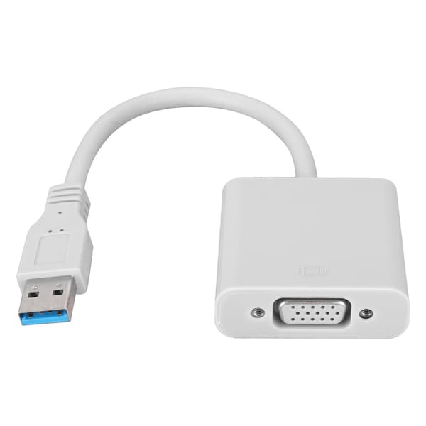 USB 3.0 til VGA-adapterkabel til Win 7/8-system (hvid)