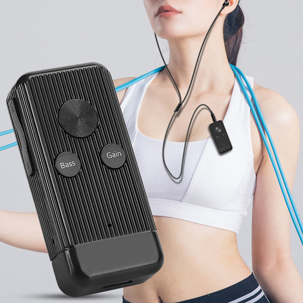 Bluetooth Audio Receiver Adapter Hukommelseskort Lav Bas Støjreduktion Monteret Tilbehør Sort