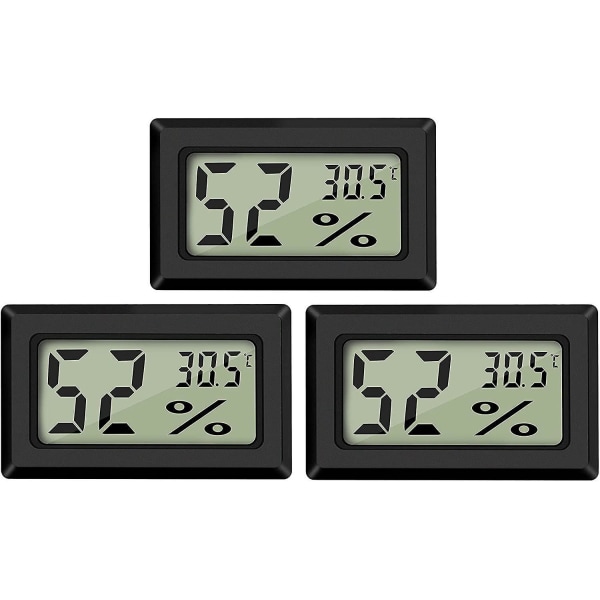 Bärbar Mini Digital LCD-termometer Hygrometer för kontor med temperatur- och luftfuktighetsindikator