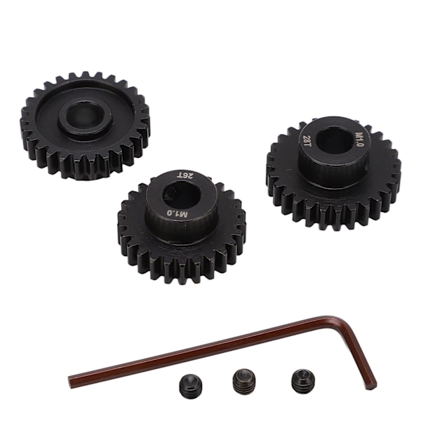 26T 27T 28T RC Motorväxlar 25DP 1.0M 8mm RC Pinjongväxeluppsättning för 1/5 1/6 1/7 Traxxas Uppgradering