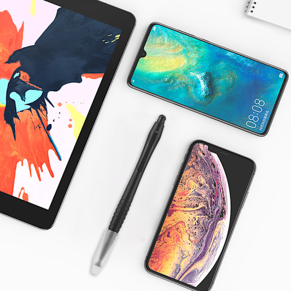 Penn med klips, 6.5mm skrive-touch-stylus for mobiltelefon og nettbrett, høypresisjons-stylus (Svart)