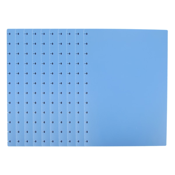 10 stk Discbound Notebook Cover Tykket frostet tekstur Blått sopphull Dagbokdeksel for DIY Dagbok Scrapbook