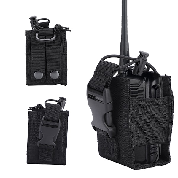 Nylon, lett militær vannflaske Interphone oppbevaringsveske pose for Molle System (svart)
