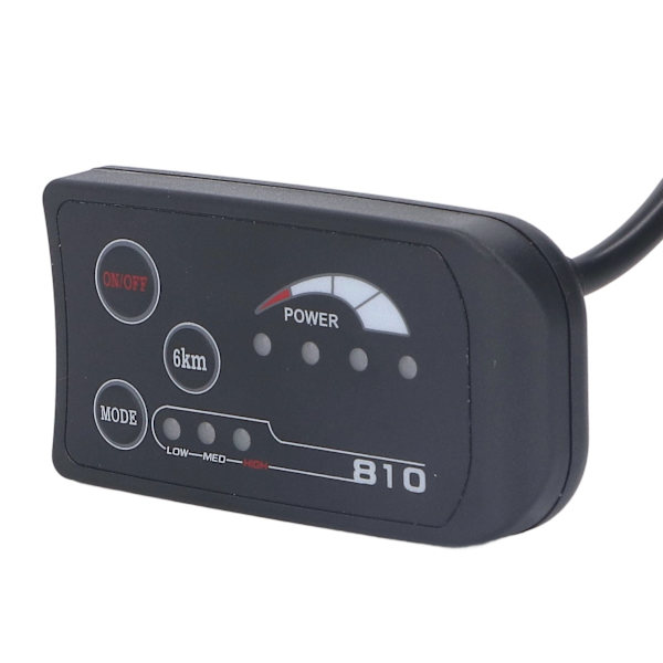 36V 48V S810 LED Display Panel til Elcykel 4-tråds Cykelmodifikation LED Kontrol Display Måler SM Stik
