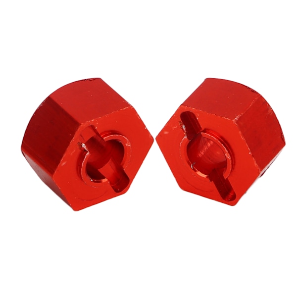 Hex-navan pyörän sovittimet 4 nastalla ja 4 mutterilla, CNC-koneistettu alumiininen pyörän kuusiokoloavaimen sovitin TRAXXAS SLASH 1/10 RC-autoille, punainen