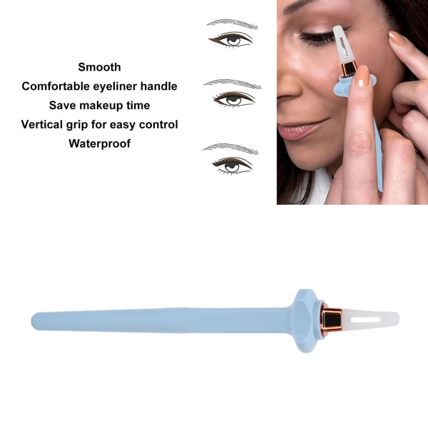 Gjenbrukbar vanntett silikon-eyeliner-applikator med 2-farge gel-eyeliner