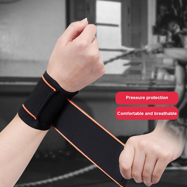 1 par handledsband komprimerande justerbart handledsstöd Sportarmband för fitness Tyngdlyftning Badmintonbasket