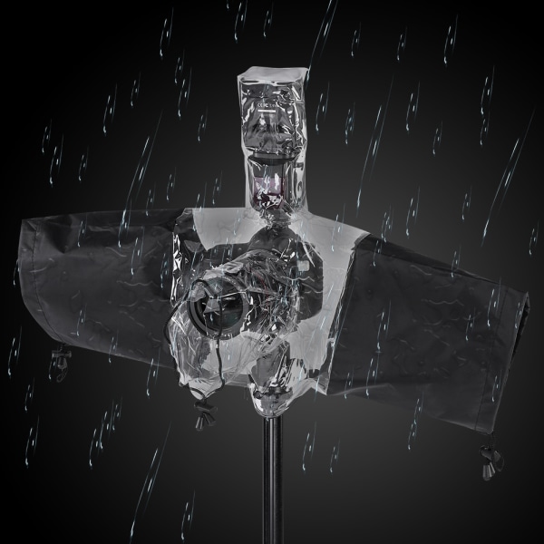 Vandtæt regnslag til DSLR-kamera og lommelygte