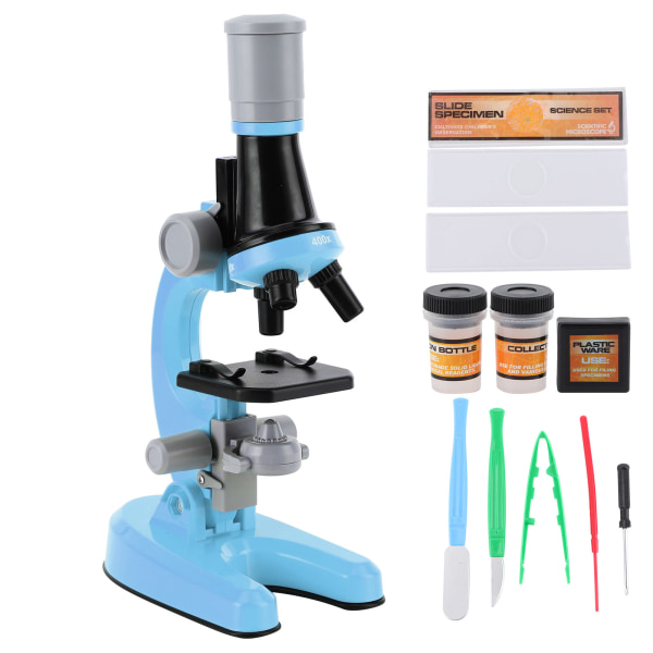 40X-1200X højdefinitionsmikroskop monokulært plastbiologisk mikroskop til ChildBlue