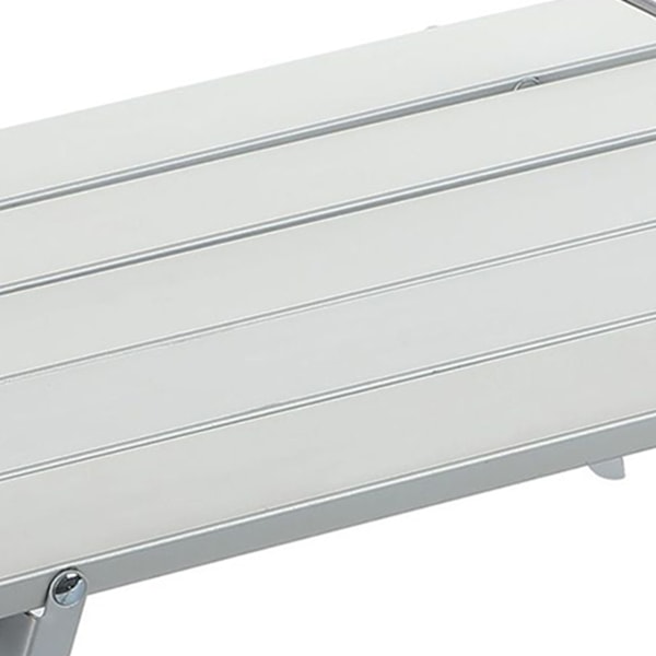 Litet hopfällbart bord för utomhusbruk i aluminiumlegering, bärbar hopfällbar campingbord för strandpicknick, silver
