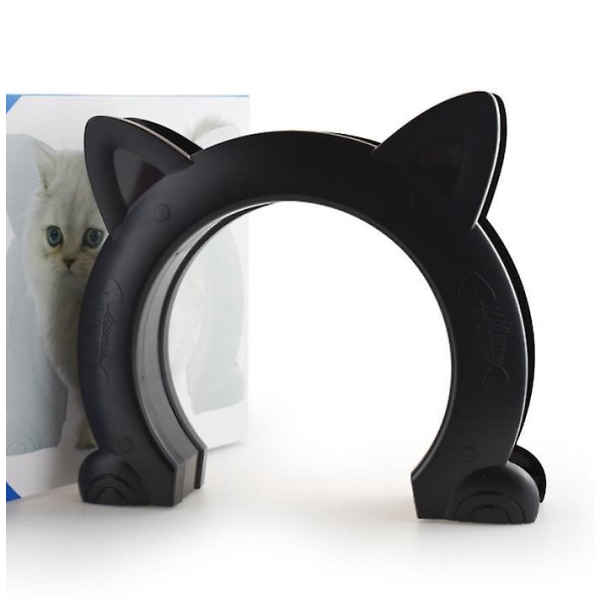 Suuri kissaläppä sisäoveen - sopii onttoon PVC- tai umpioveen, kestävä ABS-muovi