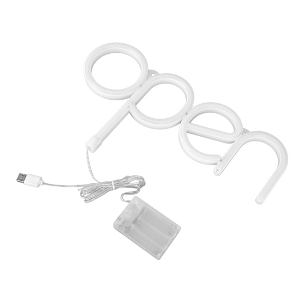 Neon Open -kyltti kirkas RGB LED -kyltti 13,8x7,3 tuumaa paristolla USB-käyttöinen PVC-neonvalonäyttö kauppajuhliin ravintoloihin
